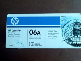 NEW HP Genuine C3906A Toner Cartridge 06A Black Color LaserJet 5L 6L 3100 - £18.64 GBP