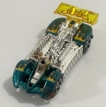 2000 Hot Wheels  Krazy 8S Teal Flames Die Cast Race Vehicle Toy Car, Tha... - $3.95