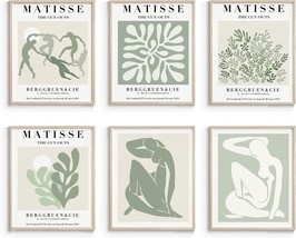 Insimsea Sage Green Matisse Print Room Decor - Abstract Wall Art Prints Posters - £18.91 GBP