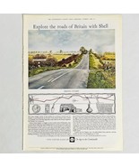 Vtg 1960&#39;s Shell Oil Magazine Print Ad Art by David Gentleman Ermine Street - $9.12 CAD