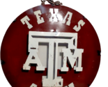 Texas A &amp; M 3D Layered Metal Sign, Maroon &amp; White, 15&quot; Round, Man Cave - $67.90