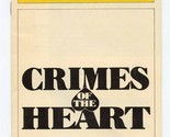 Playbill Crimes of the Heart The Plaza Theatre Dallas Texas Opening Nigh... - £14.09 GBP