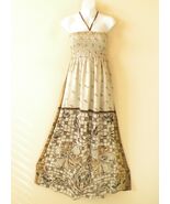 TL96 Women Summer Cocktail Halter Tube Smock Maxi Broomstick Dress - M t... - $34.90