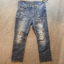American Eagle Jeans Bootcut Mens Tag 29x32 Denim Blue Distressed Core Flex - £14.12 GBP
