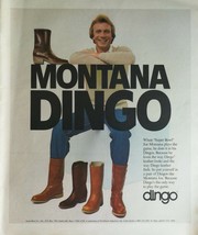 Vintage 1986 Dingo Cowboy Boots Joe Montana Full Page Original Ad - 721 - $6.64