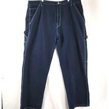 Sears Craftsman Mens Carpenter Jeans Size 44x30 Heavy Blue Denim Hammer Loop NWT - £17.62 GBP
