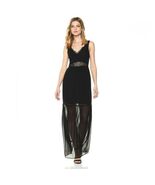 NEW BCBGeneration Black Maxi Dress With Lace Inset Size 6 - $36.99