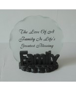 Tabletop Decorative Plaque Love of a Family is Life&#39;s Greatest Blessing ... - $7.91