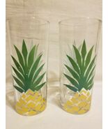 Pair Midcentury Pineapple Print Tumblers Glasses, MCM, 1960’s 2  - $16.82