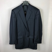 Hickey Freeman Navy Stripe Notch Lapel Wool Suit Jacket Sz 42R $645 - £59.01 GBP