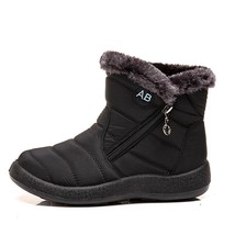 Thick Warm Plush Waterproof Woman Snow Boots Women Plus Size 43 Non Slip Platfor - £25.55 GBP