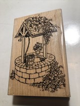 Rubber Stamp Stampendous Wishing Well 1995 Water Bucket Natural 4.5” P195 - $7.66