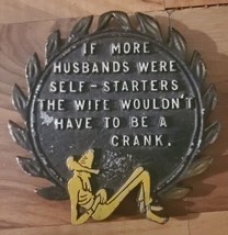 If Husbands Were Self Starters Women Wont Be Cranks Wall Hang Trivet Hot... - $12.86