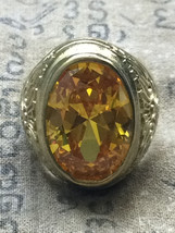 Rare! Yellow Gemstone Magic Ring Talisman Lucky Charm Buddhist Thai Amulets - $19.99