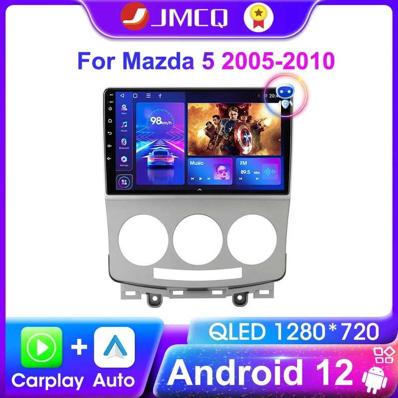 JMCQ 2 Din For MAZDA 5 2005 2006 2007 2008 2009 2010 Old Car Radio Multimedia - £91.84 GBP+