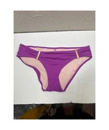 Victoria&#39;s Secret Swim Gold Hardware Bikini Bottom Purple Stretch Waist 32 - $21.95
