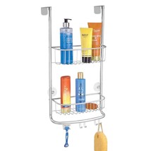 mDesign Stainless Steel Bath/Shower Over Door Caddy, Hanging Storage Org... - $65.99