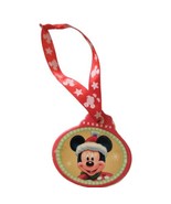 Mickey Mouse Ceramic Ornament Medallion Christmas Disney Santa Claus Hat... - £12.39 GBP
