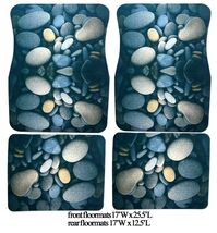 4 piece set universal rubber Floor Mats with Stone design  fits almost a... - $458.41 MXN