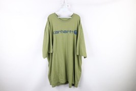 Carhartt Mens 3XL Tall Faded Spell Out Center Logo Short Sleeve T-Shirt Green - £23.32 GBP