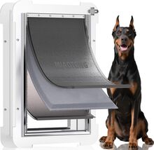 3-Flaps Pet Door Interior Exterior Doors Steel Frame (Pets Up to 220 Lb)... - $120.95