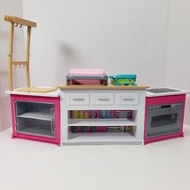 Mattel 2017 3 Piece Barbie Play Outdoor Kitchen Set as is. Tested and Working. - £14.93 GBP