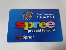 Super Bowl XXXI Spree Foncard Phone Card Sprint - £4.01 GBP