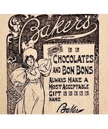 Winthrop Baker Chocolates Bon Bons Advertisement 1900 Victorian Baking D... - $363.77 MXN