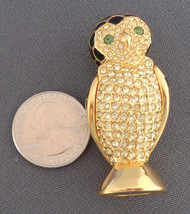Estee Lauder Perfume Compact Wise Owl Wisdom Monica Rich Kosann Crystal Paved - £235.41 GBP