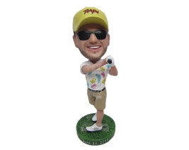 Custom Bobblehead Male Golfer Happy With The Shot He Played - Sports &amp; Hobbies G - £70.03 GBP
