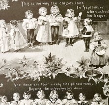 School Children In September Before And After Art Print Victorian 1897 D... - $24.99