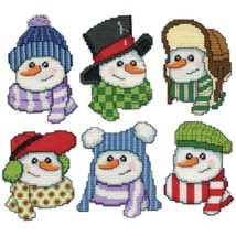 DIY Design Works Snowmen in Hats Christmas Plastic Canvas Ornament Kit 5919 - £22.34 GBP