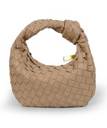 Hot Ins Gold Zipper Woven Bag Women Woven Leather Tote Bag Lady Crossbod... - £50.76 GBP