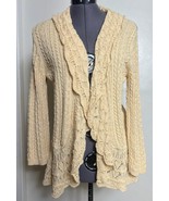 Lauren Jeans Co Ralph Lauren LRL Cream Beige Knit Open Front Cardigan XL - $442.70 MXN