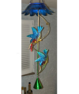 Hummingbirds Windchime Bell Ringer Solar LED Lights Yard Garden Deck Pat... - $338.33 MXN