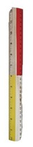 Wood Fashion Ruler Triangle Shape 12 Inches 30 Cm Red Natural - $13.39 CAD