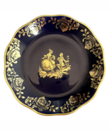 Vintage Limoges Porcelain Navy and Gold Small Dish, 4&quot; - $24.74 CAD