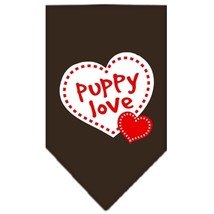 Puppy Love Screen Print Bandana Cocoa Size Large - £9.26 GBP