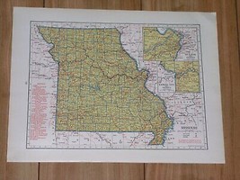 1943 Vintage Wwii Map Of Missouri / Mississippi - £15.64 GBP