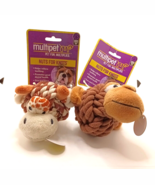 2 Pk Multiple Nuts For Knots Dog Chew Toy Rope Teething Squeaky Tug Toys... - $11.96 CAD