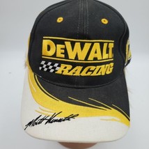 DeWalt Racing Matt Kenseth NASCAR Yellow Black Snapback Hat Cap w/ button pin - £11.62 GBP