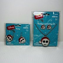 Nightmare Before Christmas Disney 2 Pair Of Earrings And Necklace Jack - £15.59 GBP