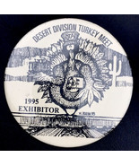 TCA Turkey Meet Pin Button Pinback 95 Exhibitor Badge Train Collectors - $13.95