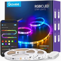 Govee 65.6ft RGBIC LED Strip Lights, Color Changing LED Strips, App Control via - £51.12 GBP