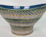 Vtg Bitossi Aldo Londi Seta Italian Mid Century Art Pottery Bowl Teal Bl... - $544.50