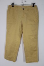 J. Jill 4 Yellow Cotton Stretch Cropped Utility Style Pants - $25.64