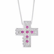 Slovecabin Japan Design 100% 925 Sterling Silver Cross Pendant &amp; Necklace For Wo - £36.69 GBP