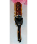 New Hand Crafted Hand Turned Wood Topped Wine Bottle Stopper Great Hoste... - £15.73 GBP