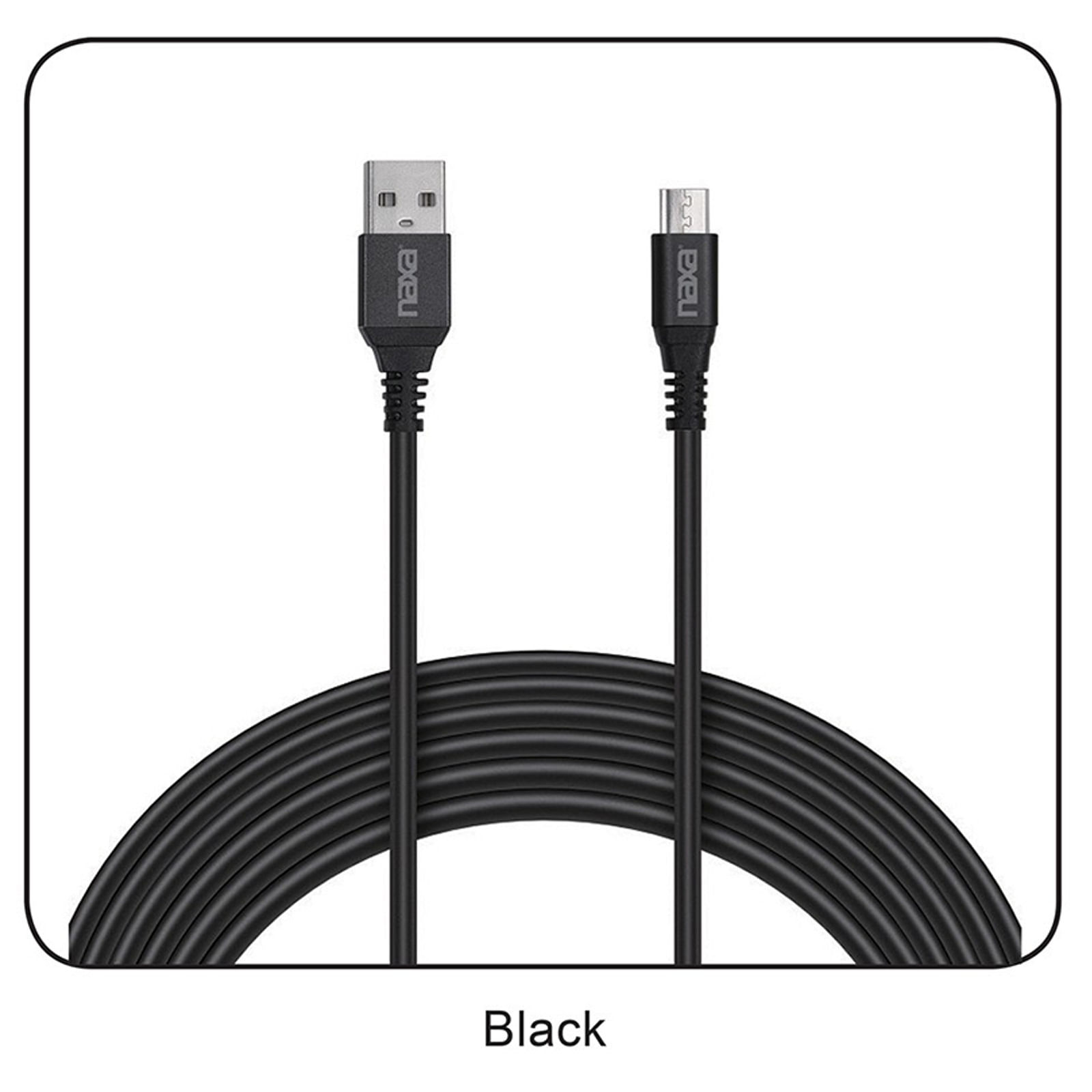 3 Ft. Fast Charge and Sync Round Micro USB Cable-BLACK - $35.01