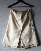 PRADA Authentic Vintage Wool Beige Midi Lined Skirt with Slit - £89.95 GBP